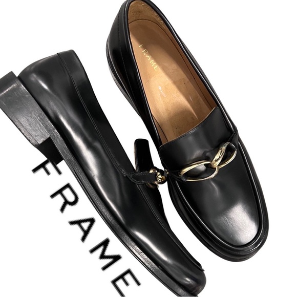 Frame Denim Shoes - NWOB $488 FRAME La Ayanna Noir Loafers
